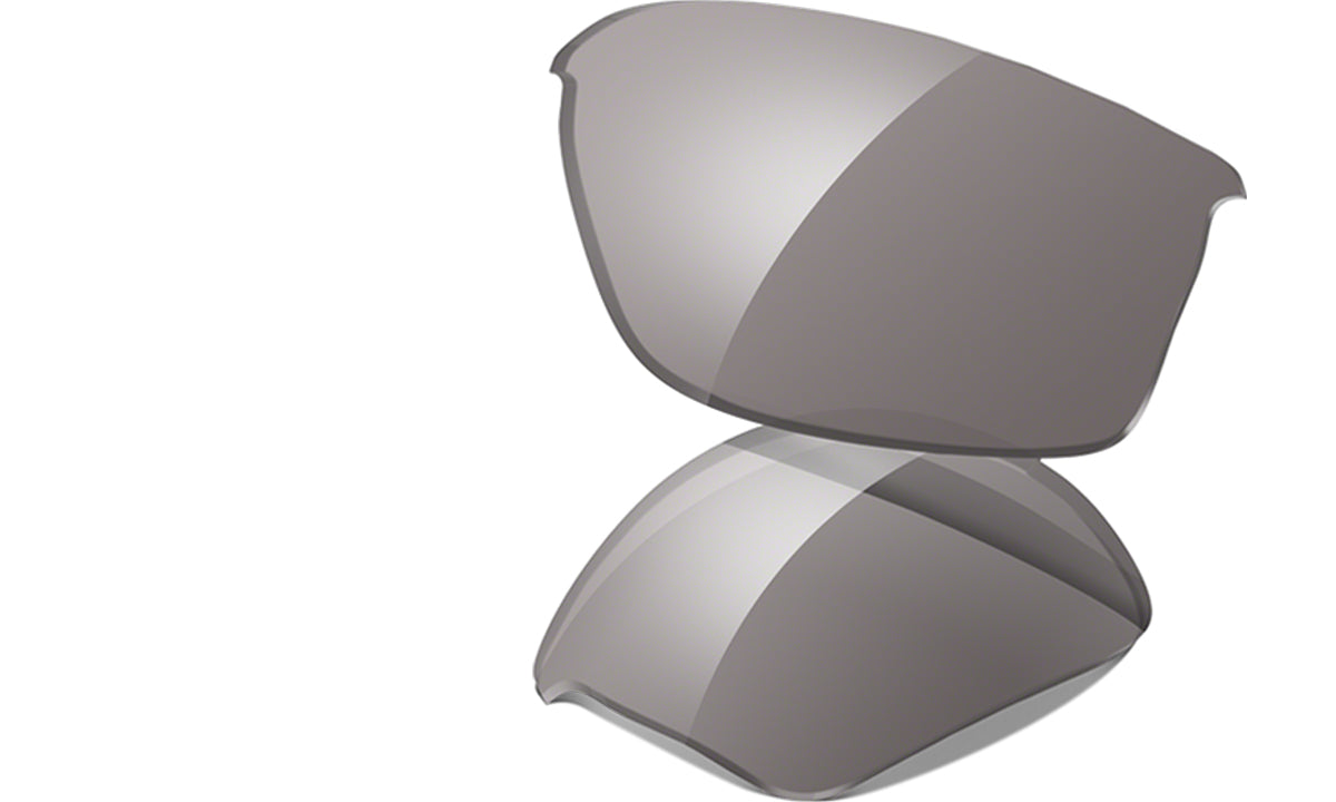 Men's Oakley Flak Jacket Replacement Lens in Slate Iridium from the front view