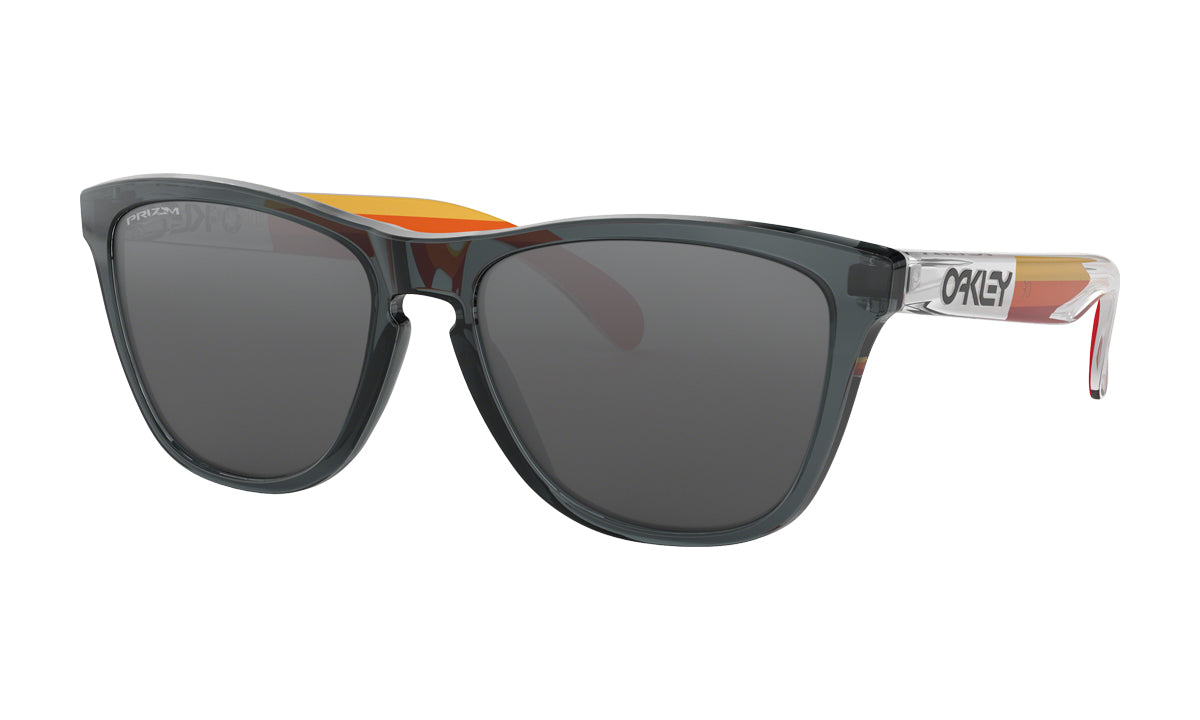 Men's Oakley Frogskins Asia Fit Sunglasses in Grey Smoke/Prizm Black from the front view