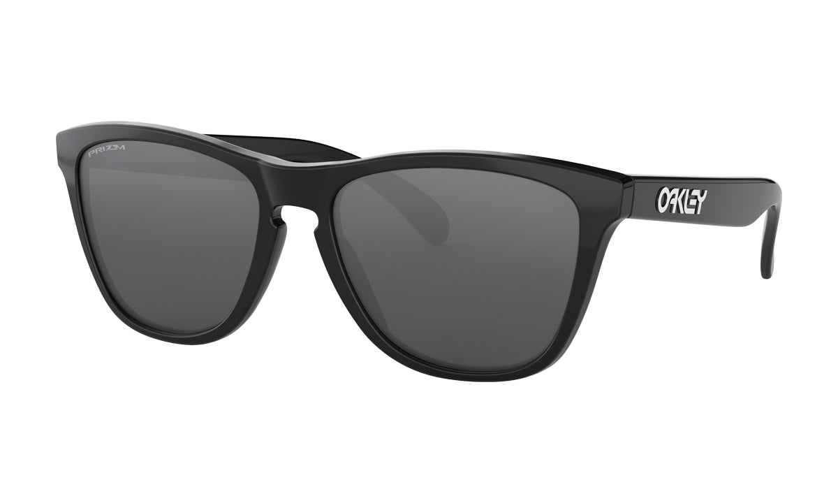 Men's Oakley Frogskins Asia Fit Sunglasses in Polished Black/Prizm Black from the front view