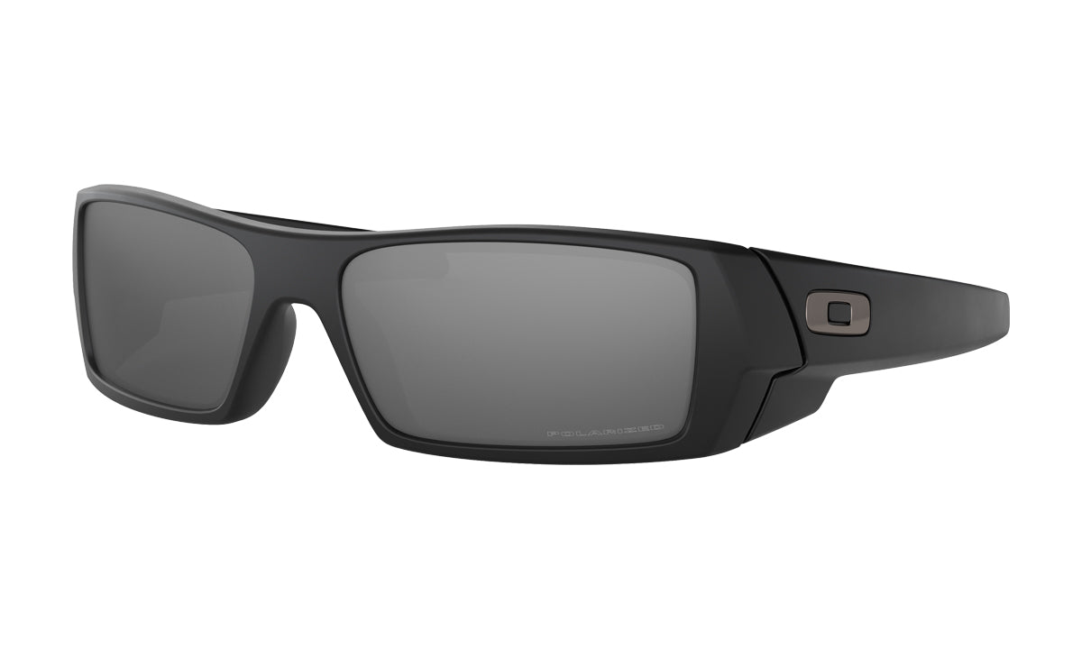 Men's Oakley Gascan Sunglasses in Matte Black/Black Iridium Polarized from the front view