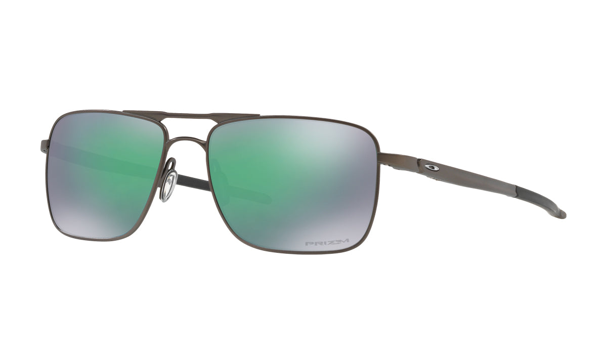 Men's Oakley Gauge 6 Sunglasses in Pewter/Prizm Jade from the front view
