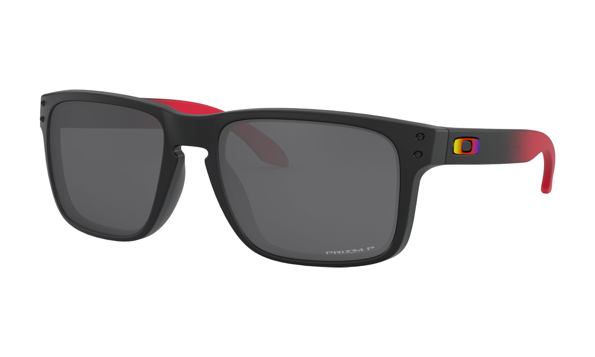 Men's Oakley Holbrook Asia Fit Sunglasses in Ruby Fade/Prizm Black Polarized from the front view