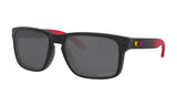 Men's Oakley Holbrook Asia Fit Sunglasses in Ruby Fade/Prizm Black Polarized from the front view