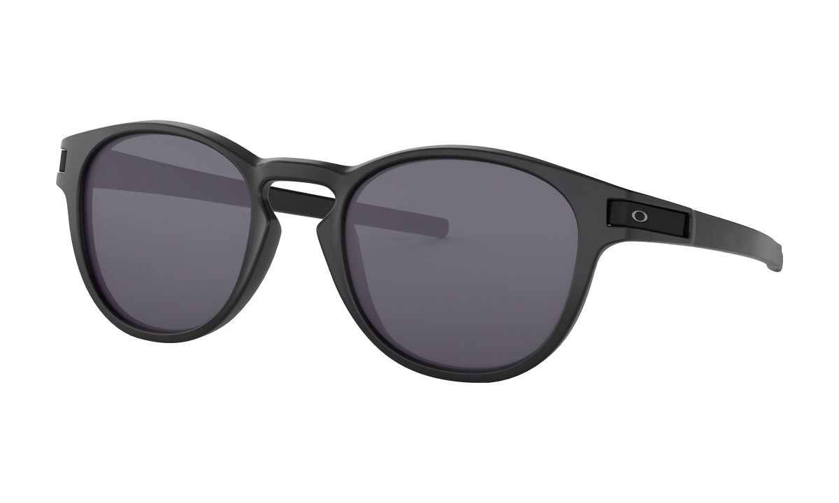 Men's Oakley Latch Sunglasses in Matte Black/Grey from the front view