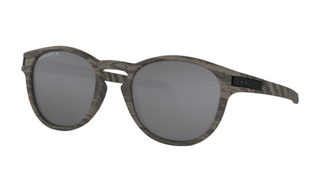 Men's Oakley Latch Sunglasses in Woodgrain/Prizm Black Polarized from the front view
