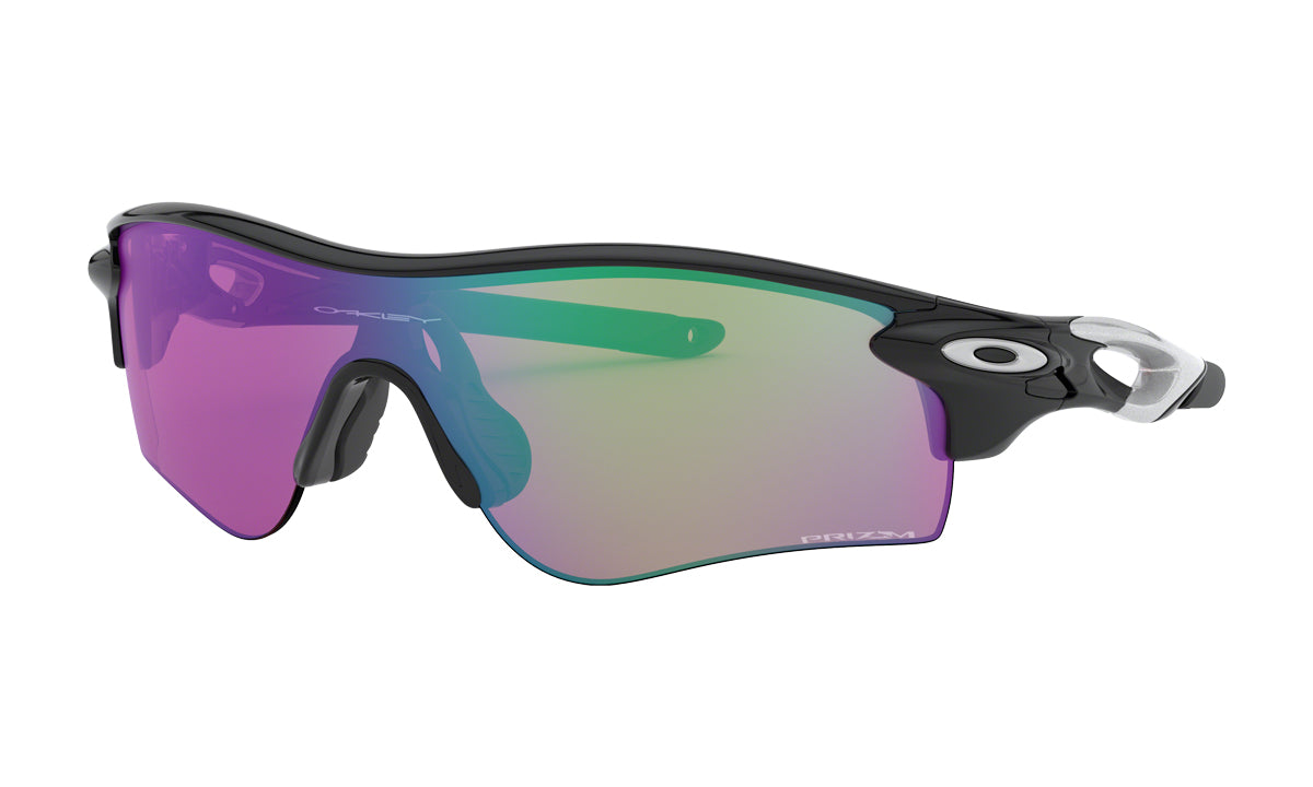 Men's Oakley RadarLock Path Asia Fit Sunglasses in Polished Black/Prizm Golf from the front view
