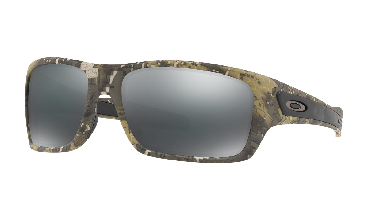 Men's Oakley Standard Issue Turbine Sunglasses in Desolve Bare Camo/Black Iridium from the front view