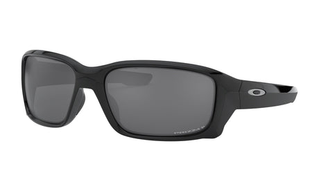 Men's Oakley Straightlink Sunglasses in Polished Black/Prizm Black Polarized from the front view