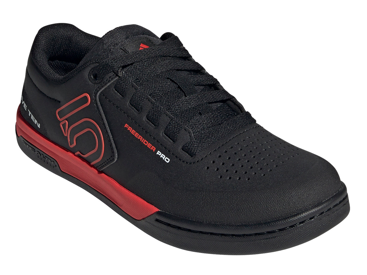 Men's Adidas Five Ten Freerider Pro Biking Shoe in Core Black/Core Black/Cloud White from the front