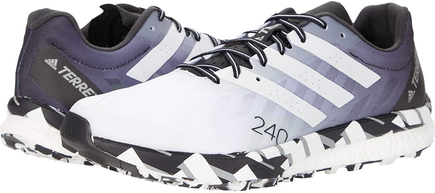 Men's adidas Terrex Speed Ultra Trail Running Shoe White/Crystal White/Black from the front