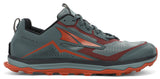 Altra Men's Lone Peak 5 Trail Running Shoe in Gray/Orange from the side