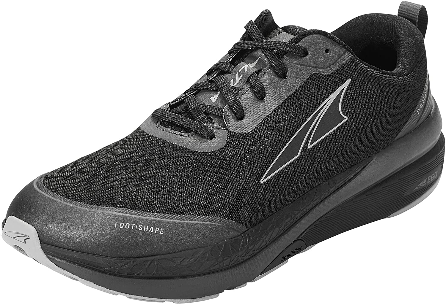 Altra Men's Paradigm 5 Road Running Shoe in Black from the side