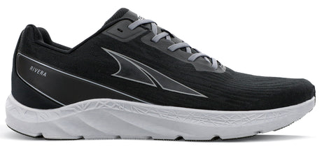 Altra Men's Rivera Road Running Shoe in Black/Gray from the side