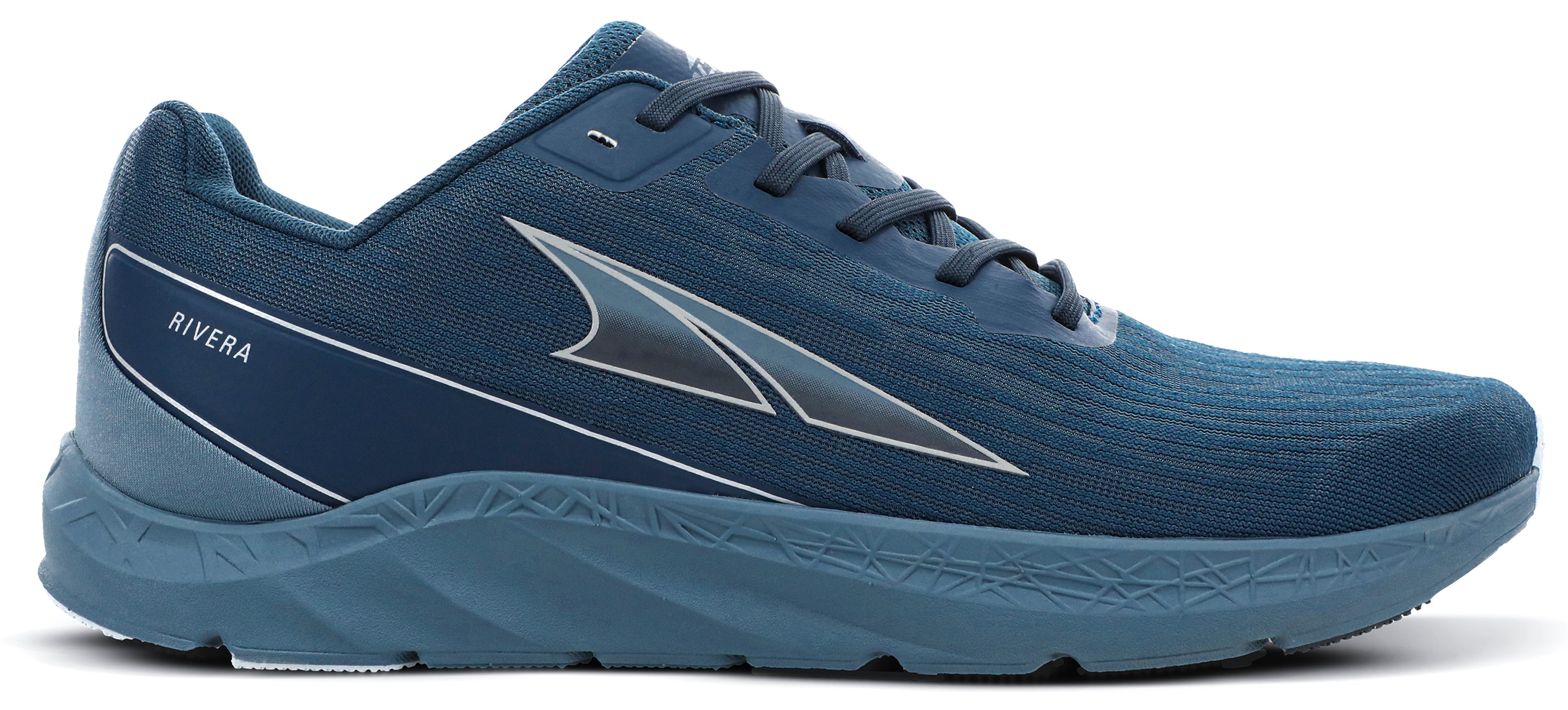 Altra Men's Rivera Road Running Shoe in Majolica Blue from the side