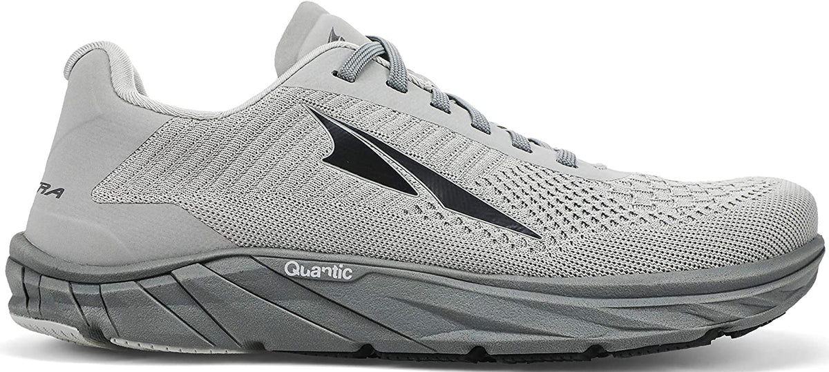 Altra Men's Torin 4.5 Plush Road Running Shoe in Light Gray from the side