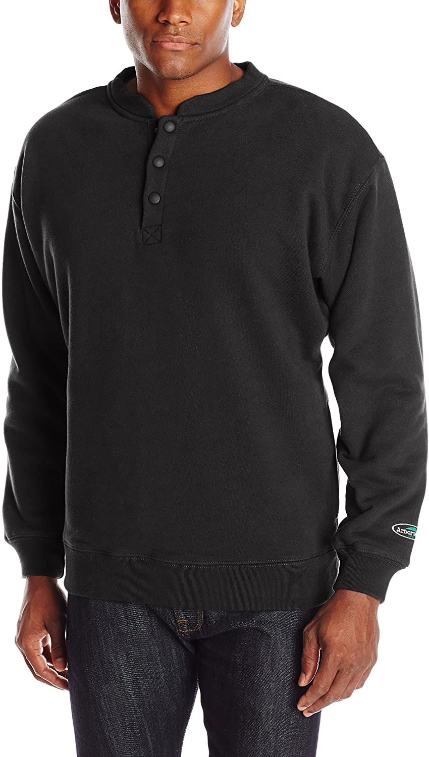 Arborwear Men's Double Thick Crew Sweatshirt in Black from the from