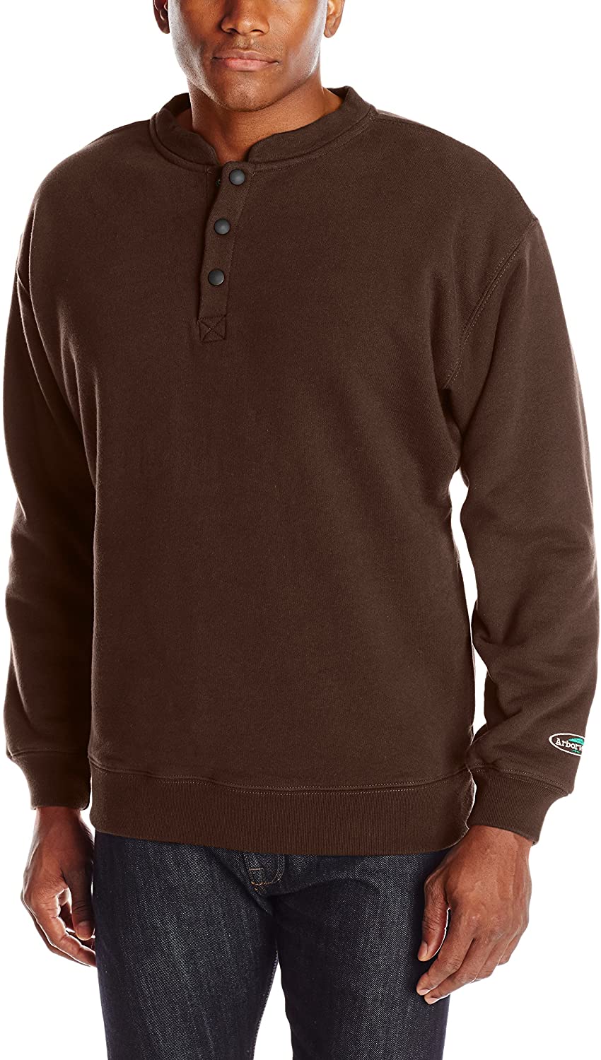 Arborwear Men's Double Thick Crew Sweatshirt in Chestnut from the from