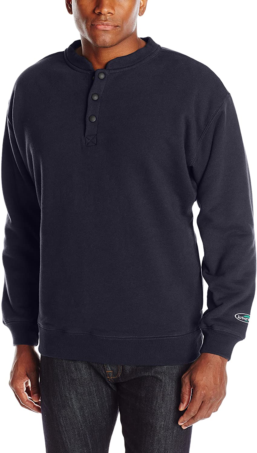 Arborwear Men's Double Thick Crew Sweatshirt in Navy from the from