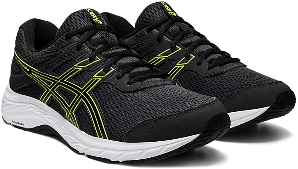 Men's Asics Gel-Contend 6 Graphite Grey/Lime Zest In Front