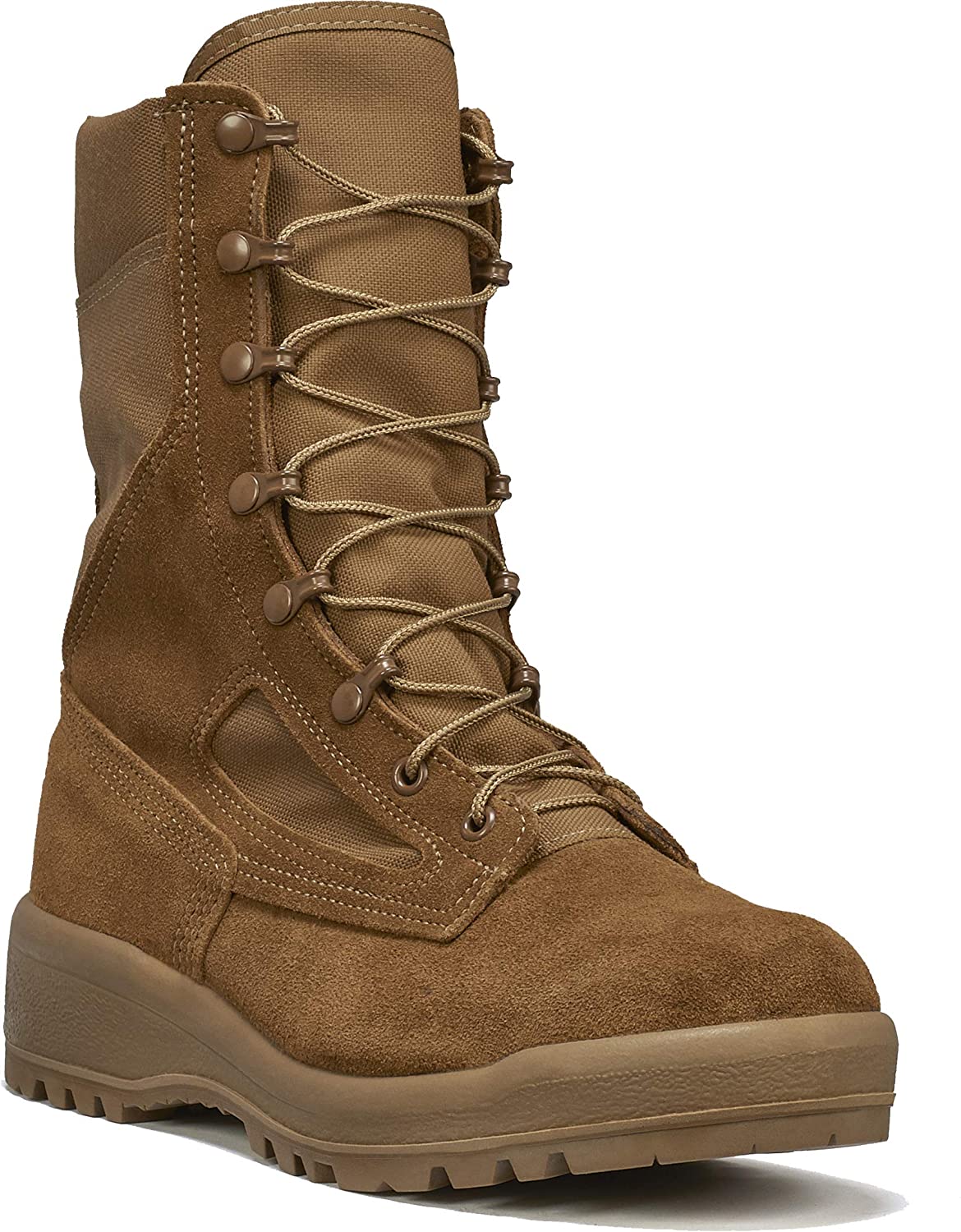 Belleville Men's C300 ST Hot Weather Steel Toe Boot in Coyote from the side