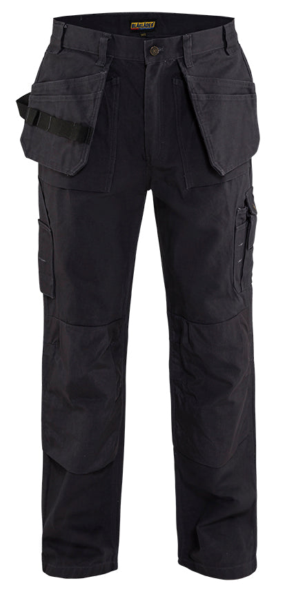Men's Blaklader Bantam with Utility Pockets Work Pant in Steel blue Craftsmen from the front view