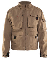 Men's Blaklader Brawny Canvas Jacket in Antique Khaki from the front view