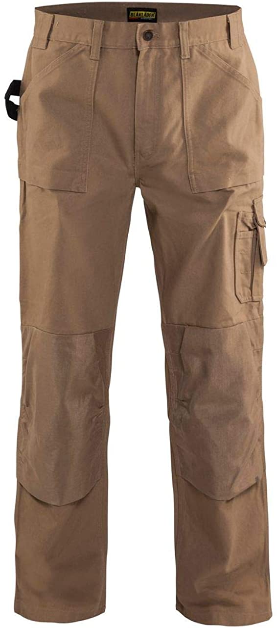 Men's Blaklader Brawny Work Pant in Antique Khaki view from the front