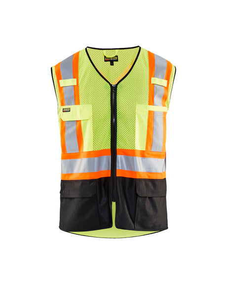 Men's Blaklader Hi-Vis Vest CA in Yellow/Black High Vis from the front
