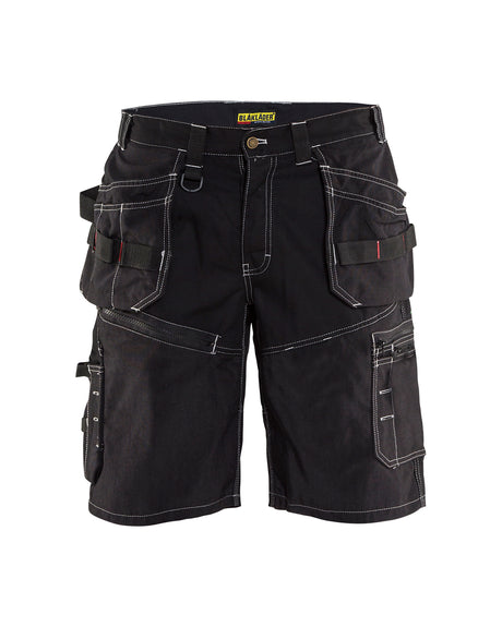 Men's Blaklader Craftsmen X1600 Short in Black Craftsmen from the front view