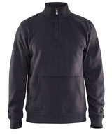 Men's Blaklader Half Zip Sweatshirt in Dark Grey from the front view