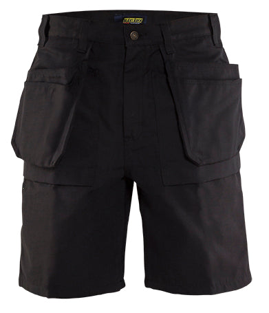 Men's Blaklader Heavy Worker Short in Black Craftsmen from the front view