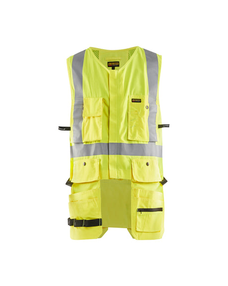 Men's Blaklader Hi-Vis Ripstop Utility Vest in Hi Vis Yellow High Vis from the front