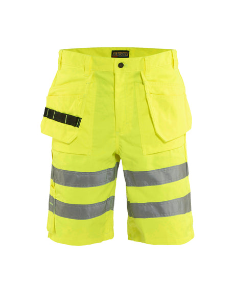 Men's Blaklader Hi-Vis Short in Hi vis yellow High vis from the front view