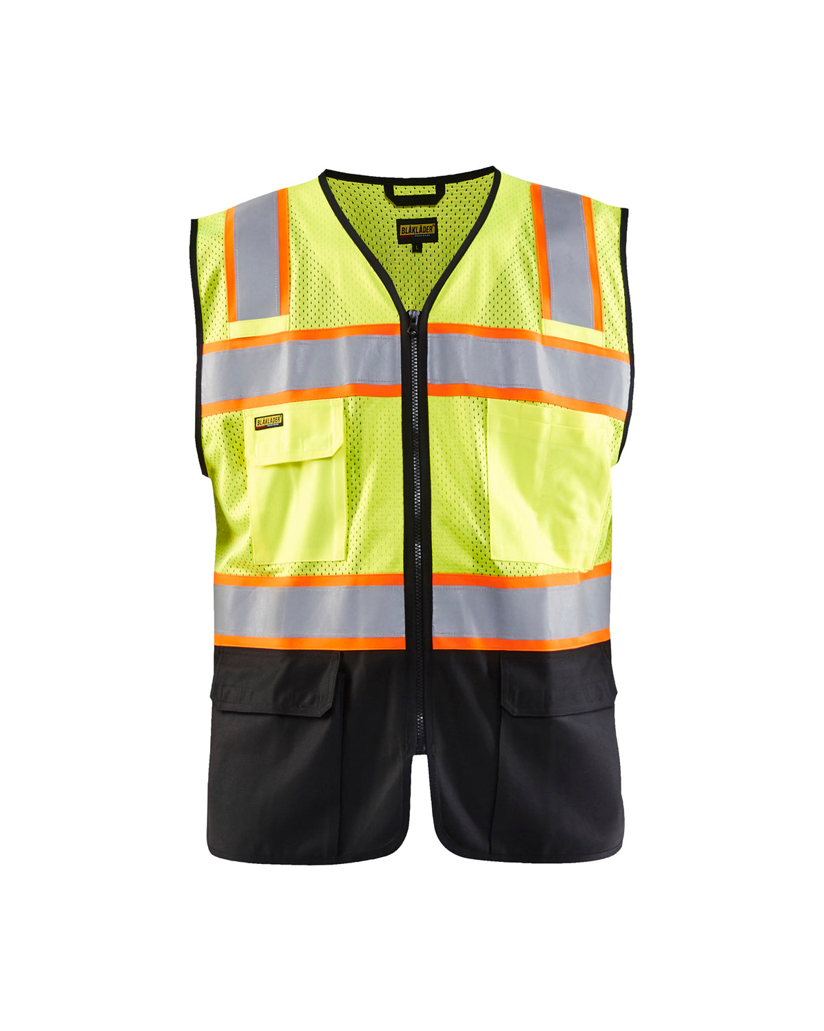 Men's Blaklader Hi-Vis Vest in Yellow/Black High Vis from the front