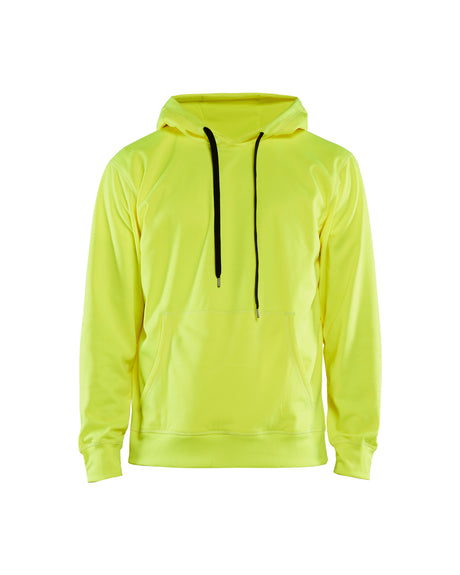 Men's Blaklader Hooded Sweatshirt in Hi Vis Yellow Profile from the front