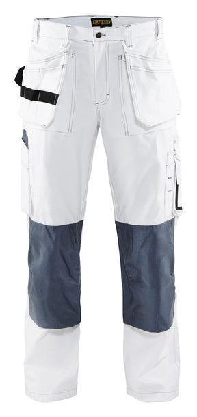 Men's Blaklader Painter Pant in White Painter from the front view