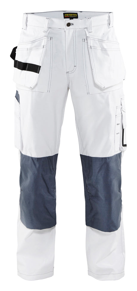 Men's Blaklader Painter Pant in White Painter from the front view