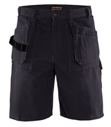 Men's Blaklader Painters Work Short in Steel blue Craftsmen from the front view