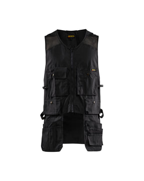 Men's Blaklader Ripstop Kangaroo Mesh Vest in Black Craftsmen from the front