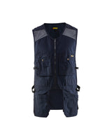 Men's Blaklader Ripstop Kangaroo Mesh Vest in Navy Blue Craftsmen from the front