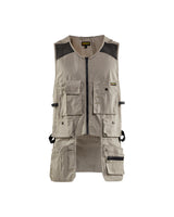 Men's Blaklader Ripstop Kangaroo Mesh Vest in Stone Craftsmen from the front