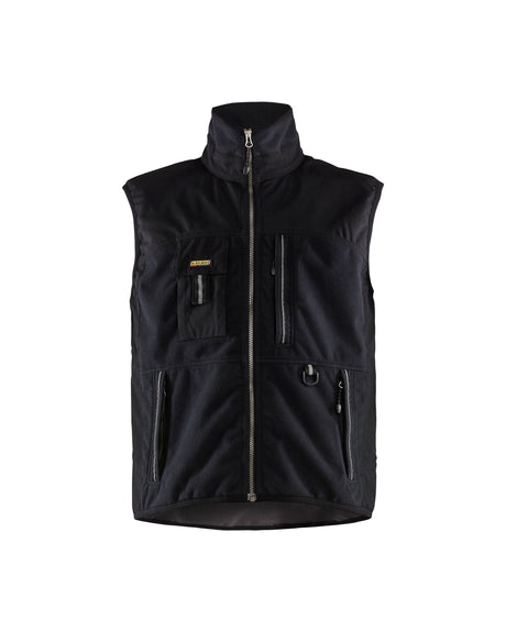 Men's Blaklader Two Fisted Fleece Vest in Black from the front view