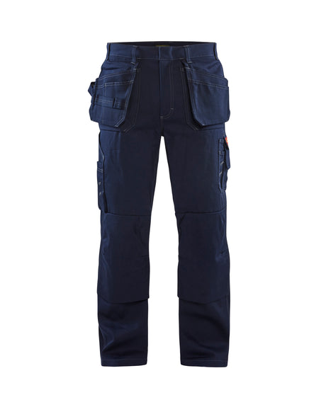 Men's Blaklader US FR Pant in Navy blue Flame_resistant from the front view