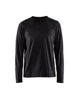 Men's Blaklader US Long Sleeves T-Shirt in Black from the front view