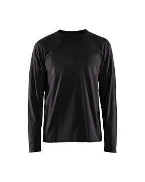 Men's Blaklader US Long Sleeves T-Shirt in Black from the front view