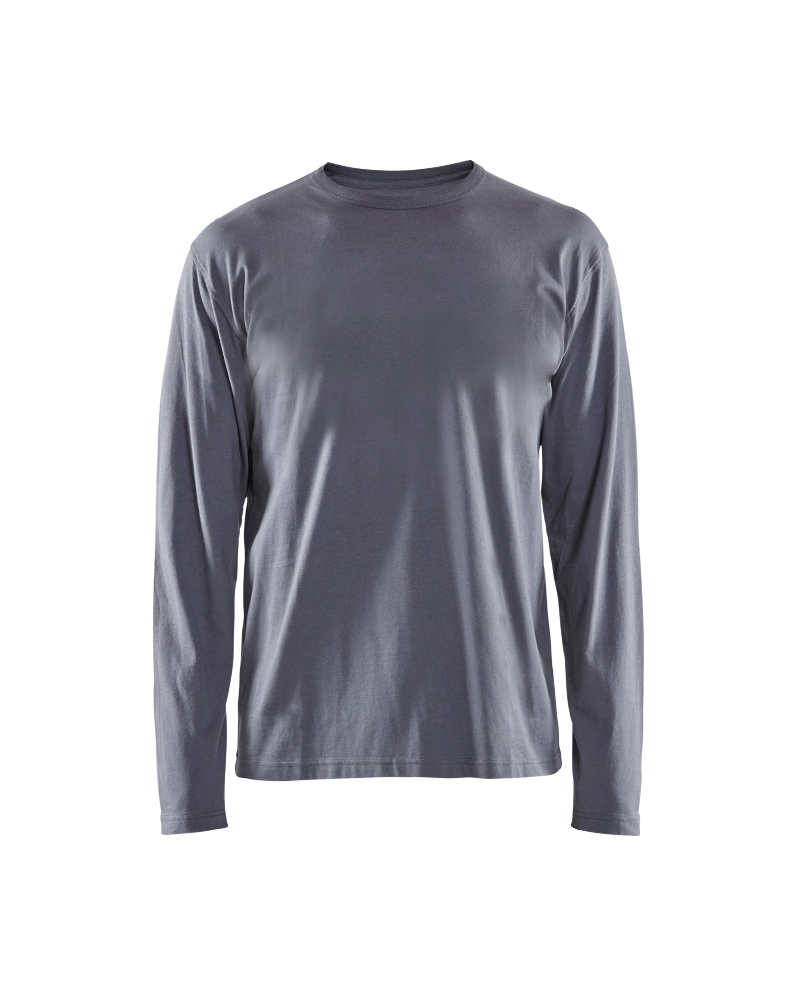 Men's Blaklader US Long Sleeves T-Shirt in Grey from the front view