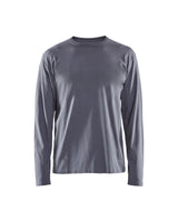 Men's Blaklader US Long Sleeves T-Shirt in Grey from the front view