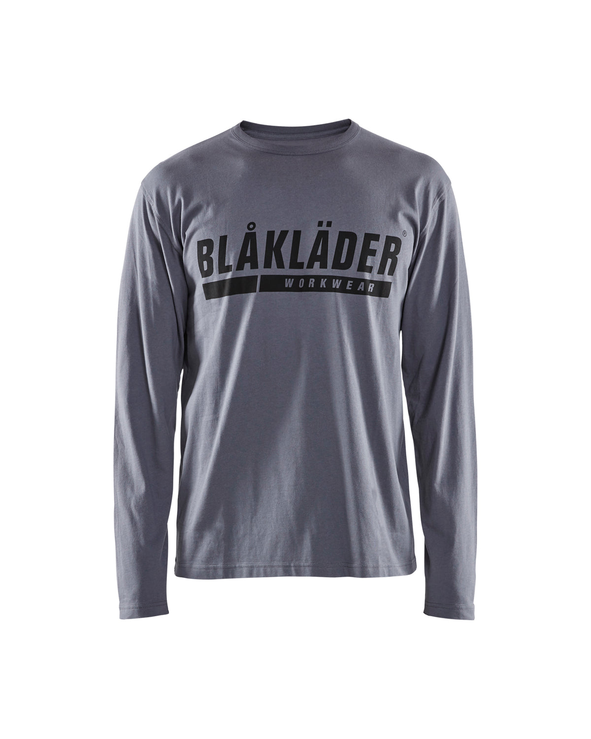 Men's Blaklader US Long Sleeves with Print T-Shirt in Grey from the front view