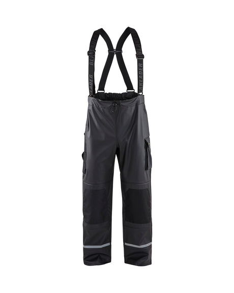 Men's Blaklader US Rain Pant in Black Rainclothes from the front view
