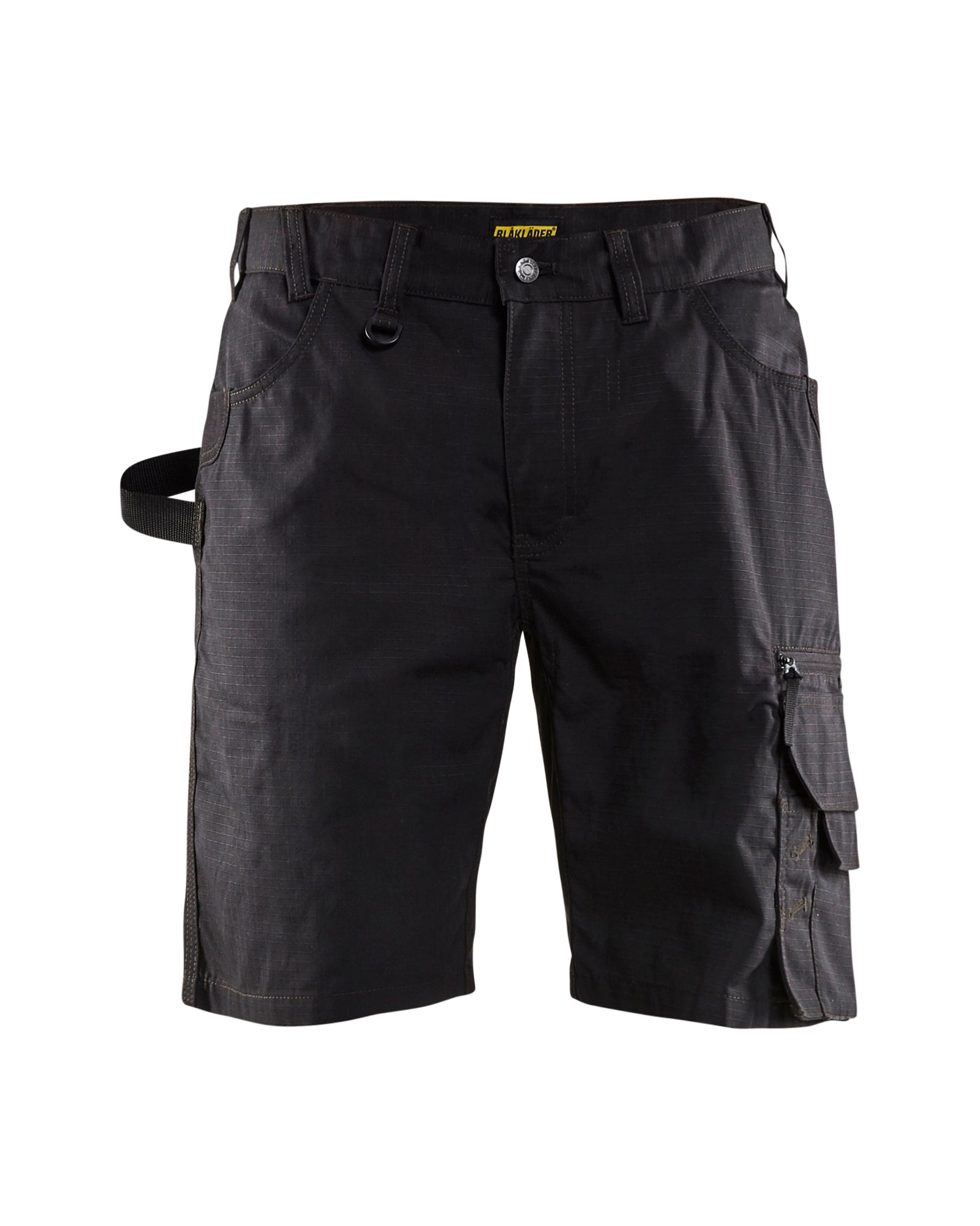 Men's Blaklader US Ripstop Short in Black Craftsmen from the front view